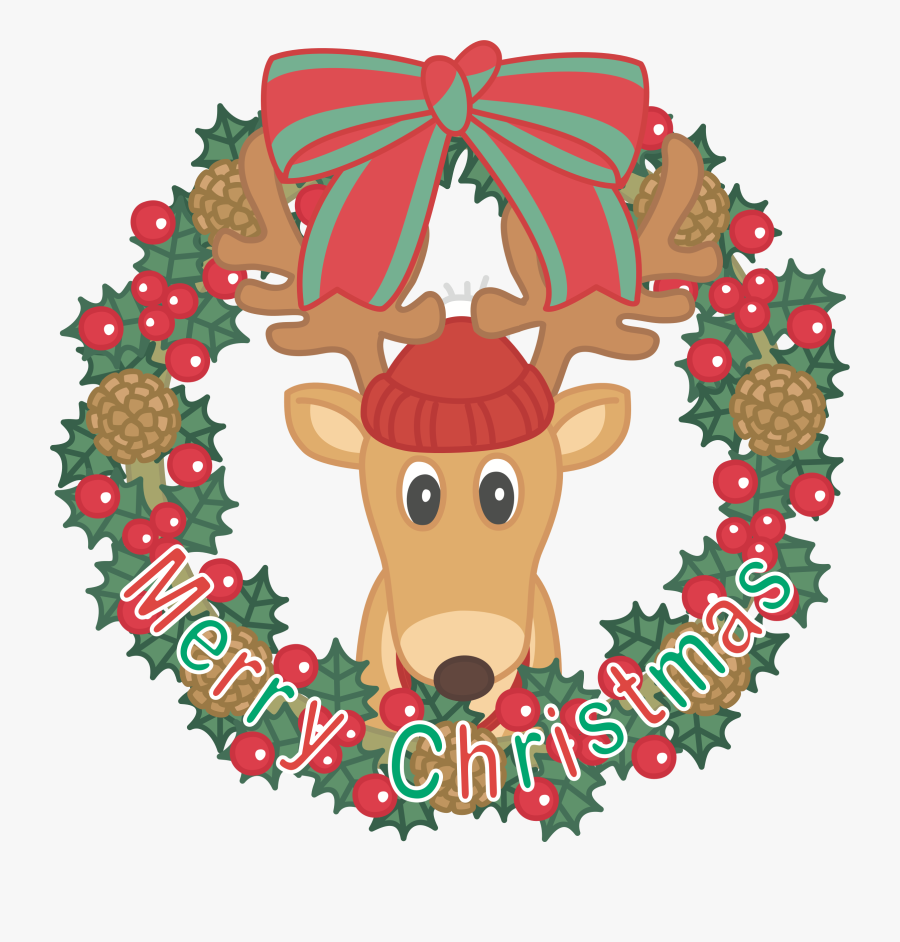 Christmas Eve,deer,reindeer - Cartoon, Transparent Clipart