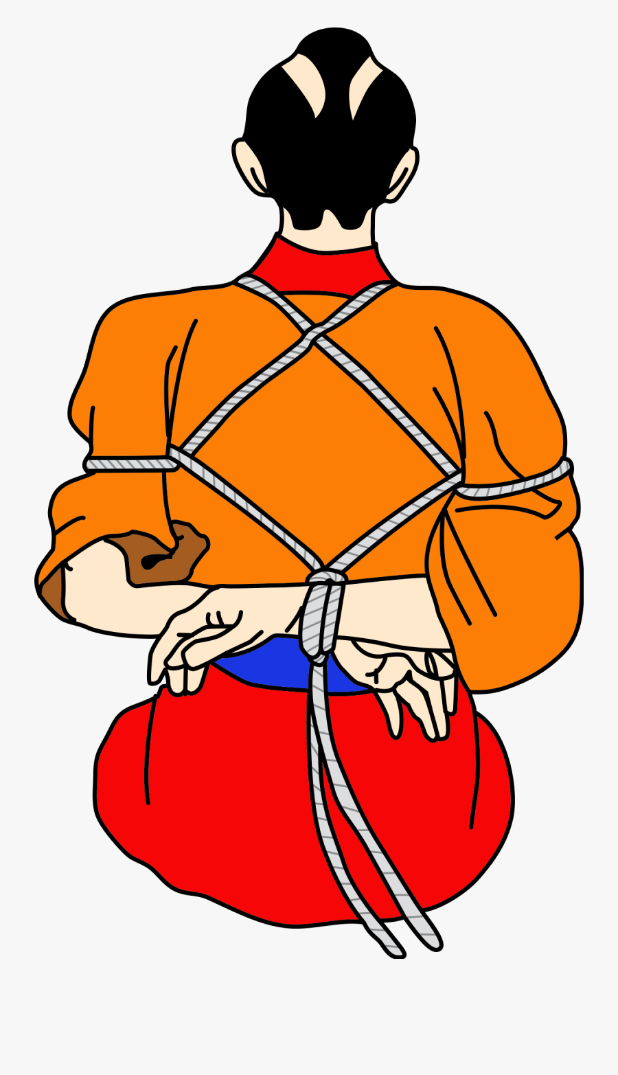 Clip Art Japanese Rope Technique - Hojōjutsu Ittatsu Ryu, Transparent Clipart