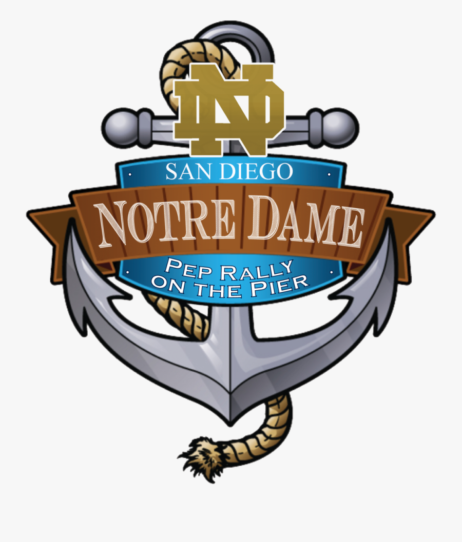 Anchor With Rope Clipart , Png Download - 2018 Notre Dame Navy San Diego, Transparent Clipart