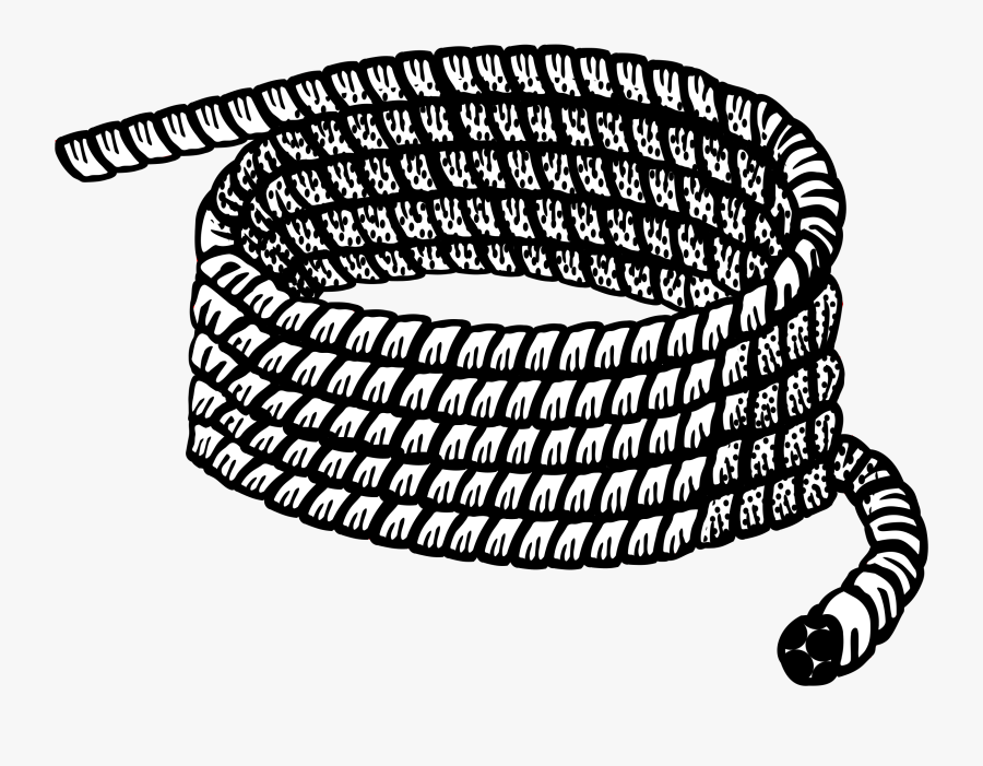 Clipart - Rope - Lineart - Black And White Clip Art - Rope Black And White, Transparent Clipart