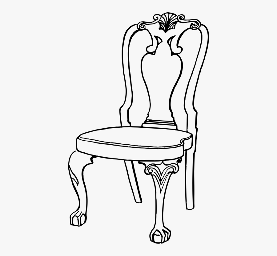 Line Art,art,sitting - Colouring Pics Of Chair, Transparent Clipart