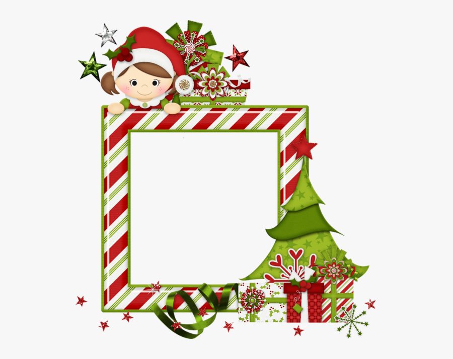 Clip Art,christmas Eve,picture Design,greeting Card,christmas - Christmas Clipart Frame Elf Bordes Clipart, Transparent Clipart