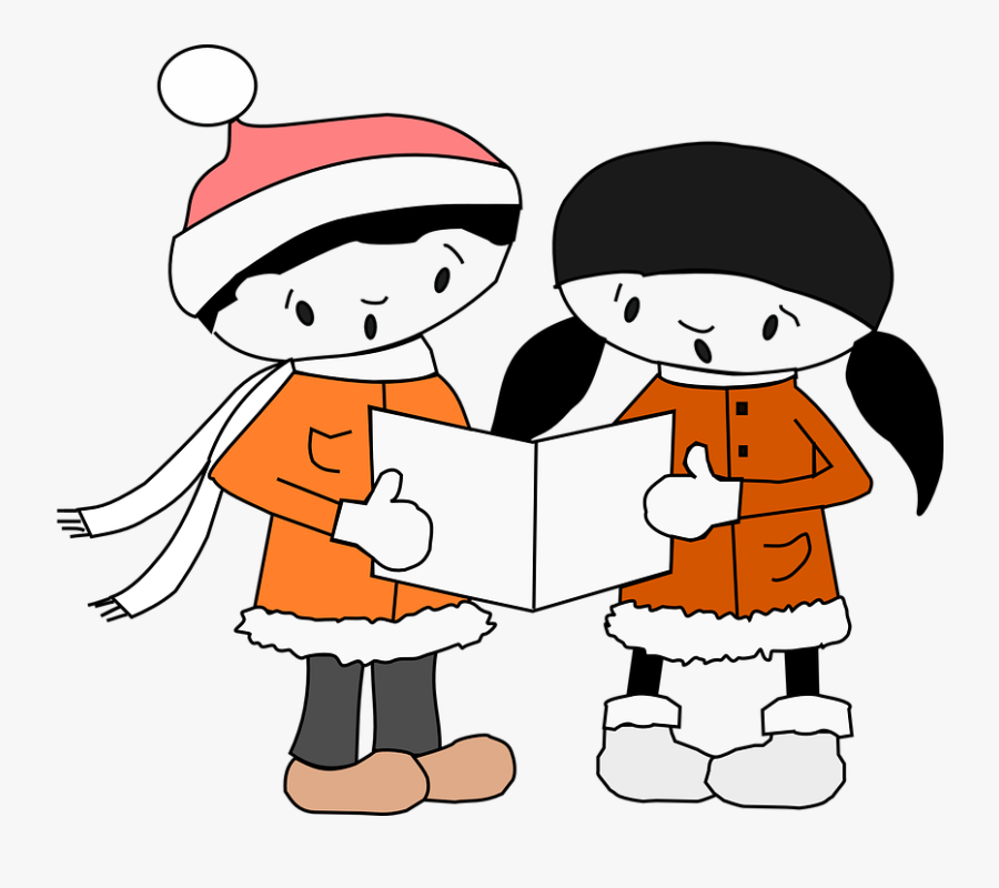 Christmas Carolers Clipart, Transparent Clipart