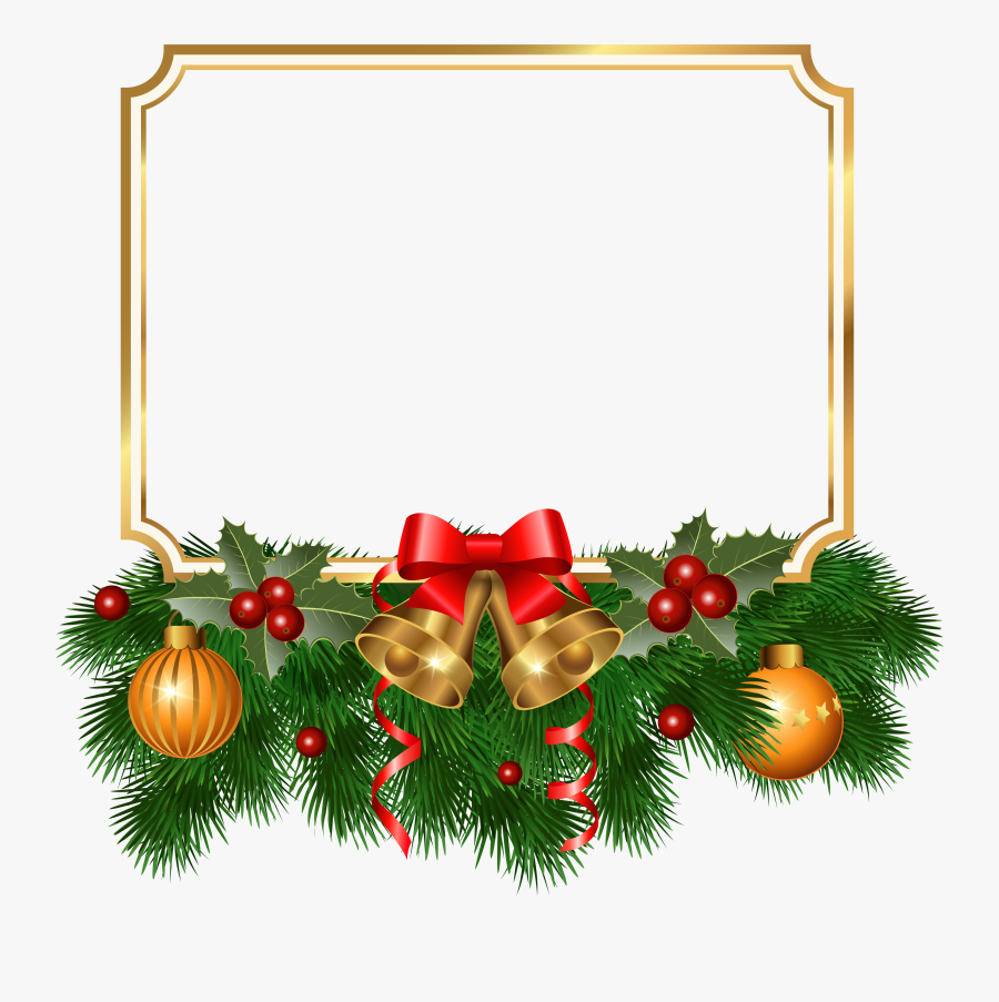 Christmas Tree Christmas Ornament Fir - Red Christmas Photo Frame, Transparent Clipart