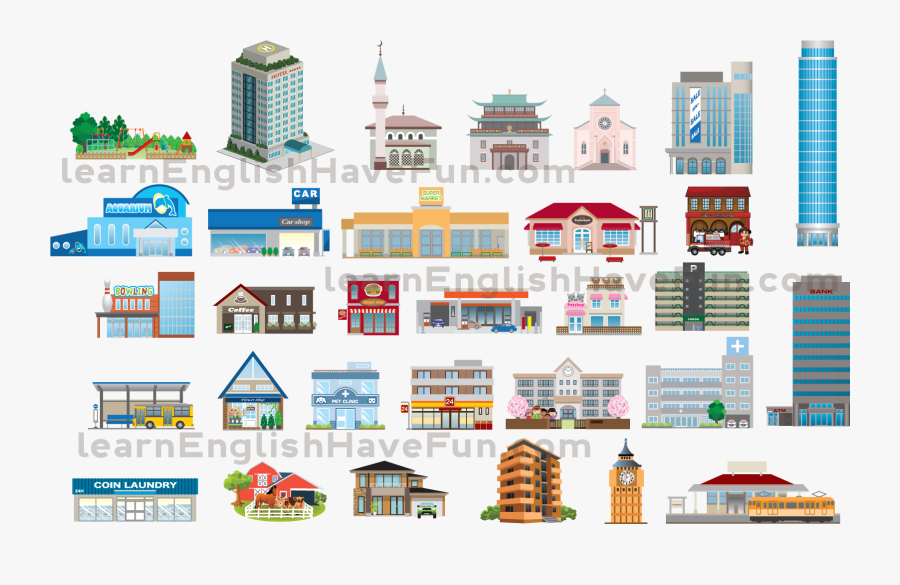 Places To Live Vocabulary, Transparent Clipart