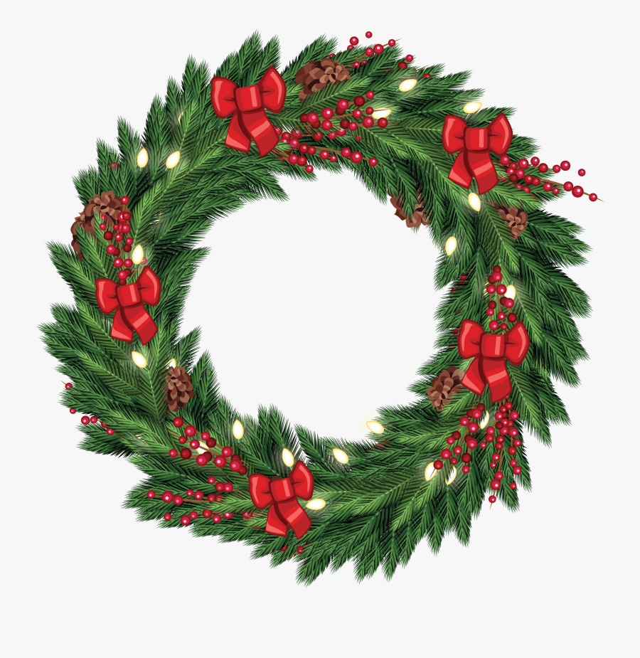 Free Christmas Wreath Graphic From Tradigitalart - Christmas Wreath Png Png, Transparent Clipart