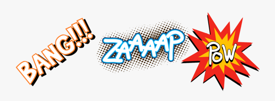 They Use Power Words - Comic Action Words Png, Transparent Clipart