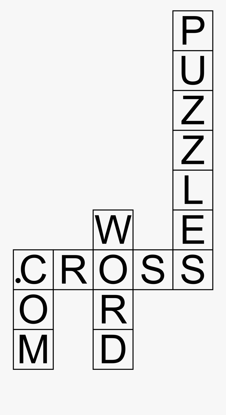Logo Of A Typical Crossword Puzzle Website - Crossword Clipart, Transparent Clipart