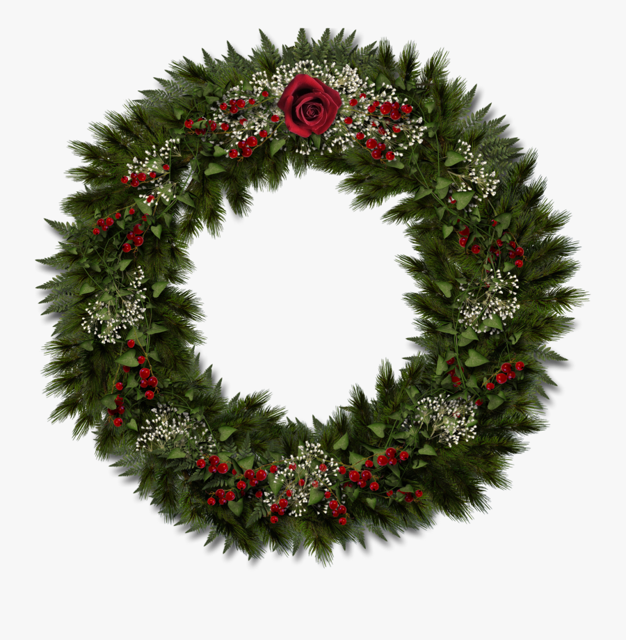 Christmas Door Wreaths Png, Transparent Clipart