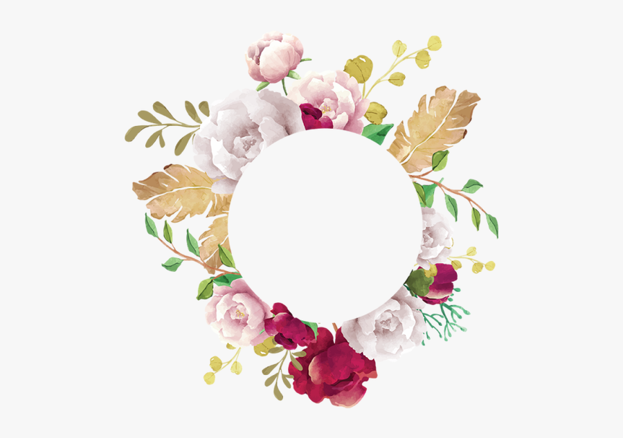 Wreath Clipart Floral - Floral Frame Png Hd, Transparent Clipart