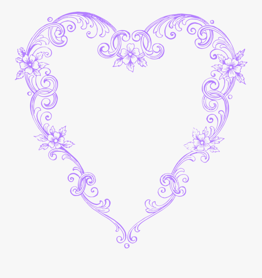 Orange And Purple Vintage Flower Wreath Png - Free Vintage Heart Clipart, Transparent Clipart