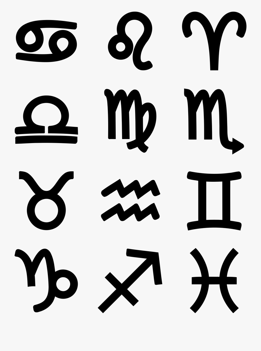 Bold Zodiac Big Image - Zodiac Clipart, Transparent Clipart