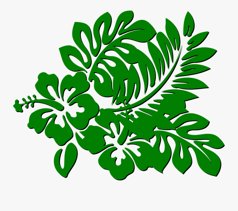 Transparent Jungle Plant Png - Green Hawaiian Flower Clipart, Transparent Clipart