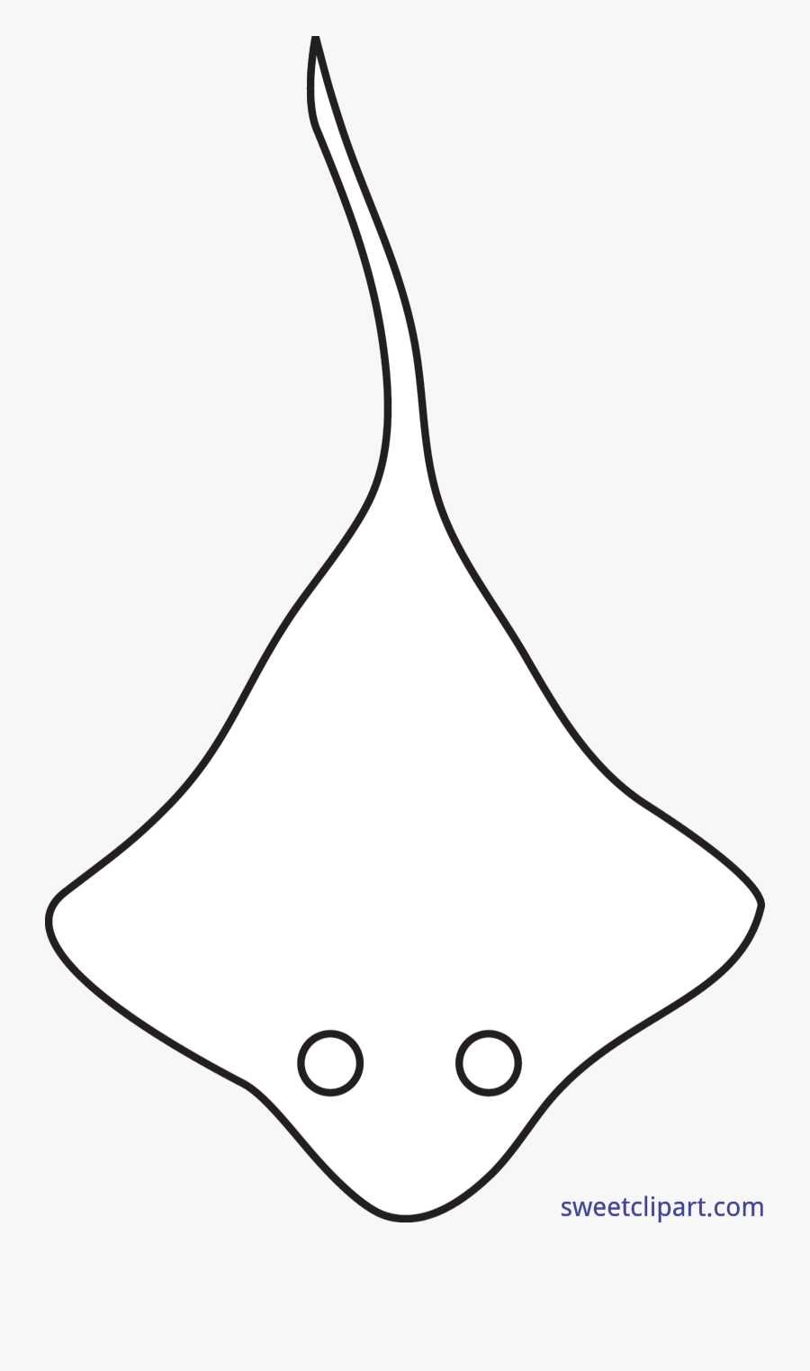 Stingray Lineart - Illustration, Transparent Clipart