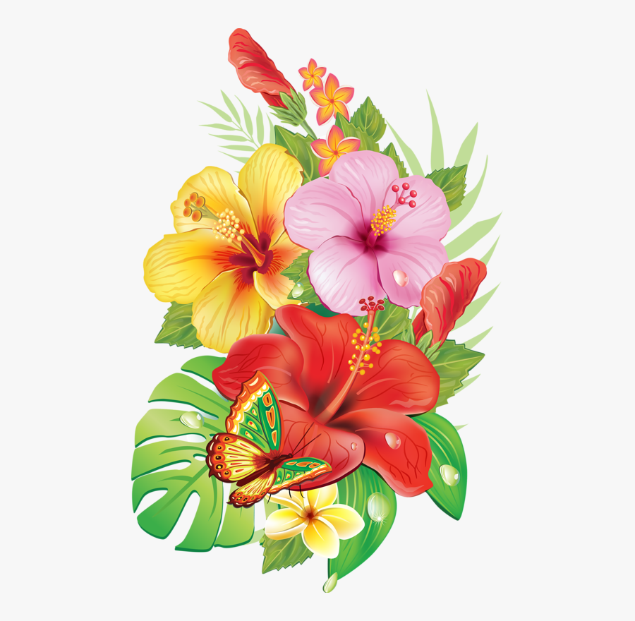 Pin By Jefita On - Tropical Flowers Png, Transparent Clipart