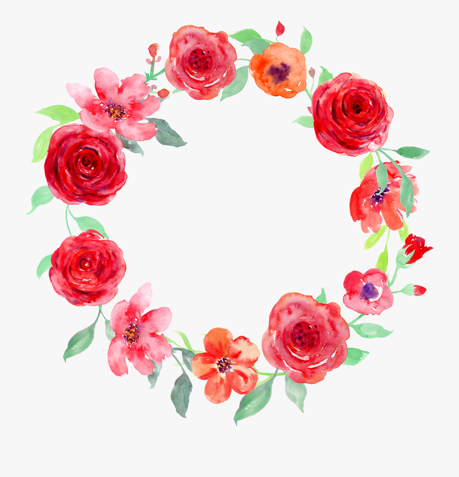 Wreath Watercolor, Floral Watercolor, Watercolour Painting, - Rose Flower Wreath Watercolor Png, Transparent Clipart