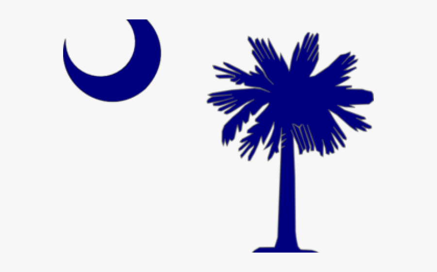 Palm Tree South Carolina Flag, Transparent Clipart