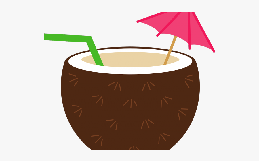 Coconut With Straw Clipart, Transparent Clipart