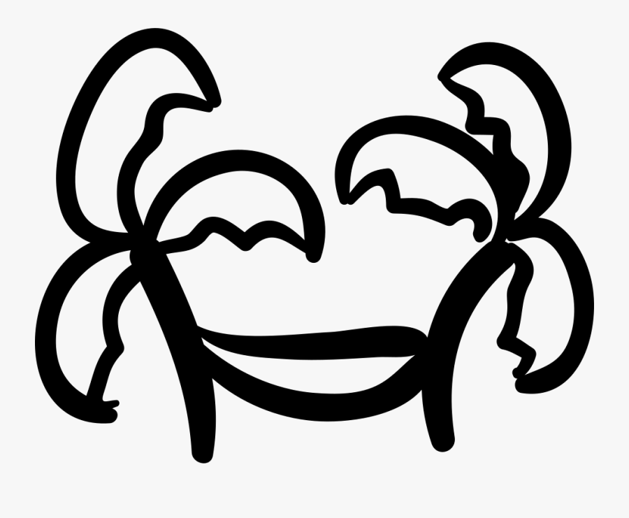 Palm Trees With A Hammock Comments - Tropical Beach Outline Transparent, Transparent Clipart