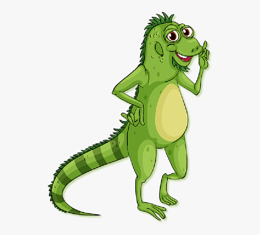 Iguana Clipart Rainforest Animal - Cartoon Iguanas, Transparent Clipart