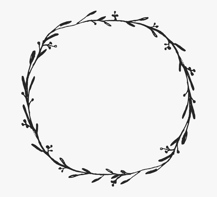 Clip Art Floral Wreath Black And White - Thank You Black And White Printable, Transparent Clipart