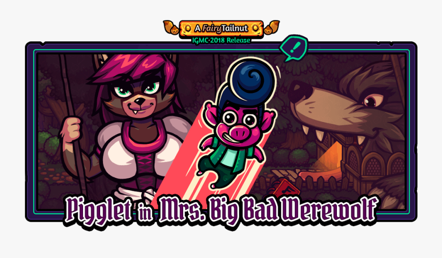Transparent Big Bad Wolf Clipart - Pigglet In Mrs Big Bad Werewolf, Transparent Clipart