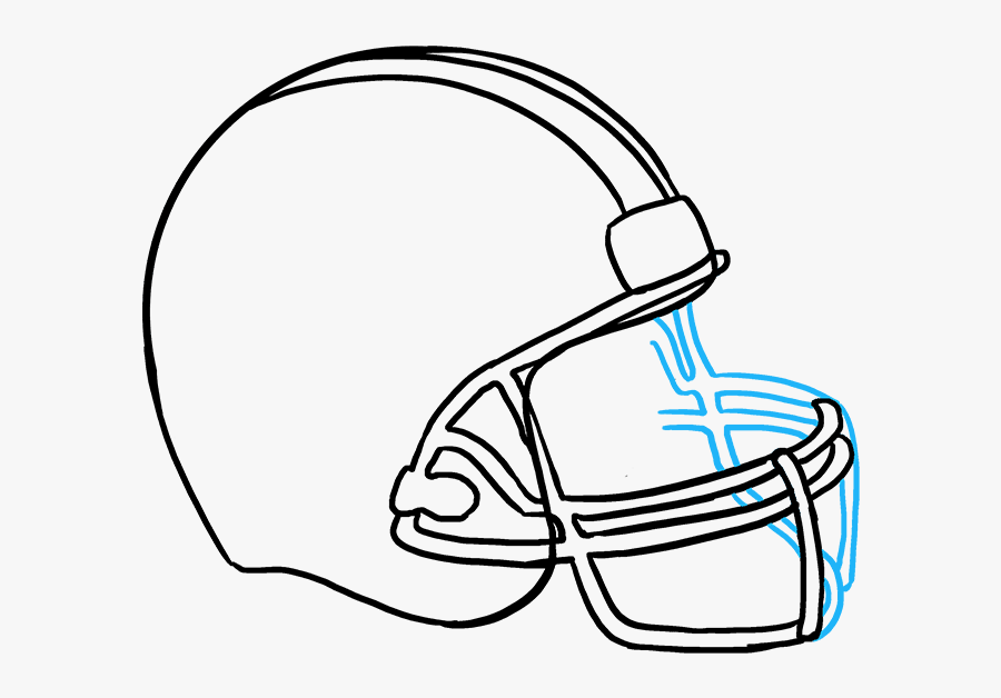 Drawing Cowboys Football Helmet Transparent Png Clipart - Draw A Football Helmet, Transparent Clipart