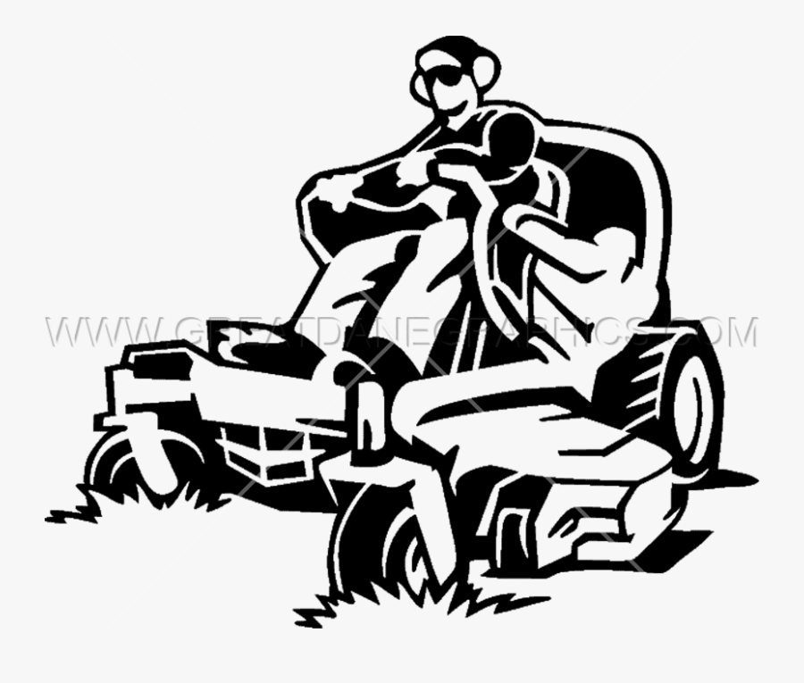 Man Lawn Mowing - Zero Turn Clip Art, Transparent Clipart