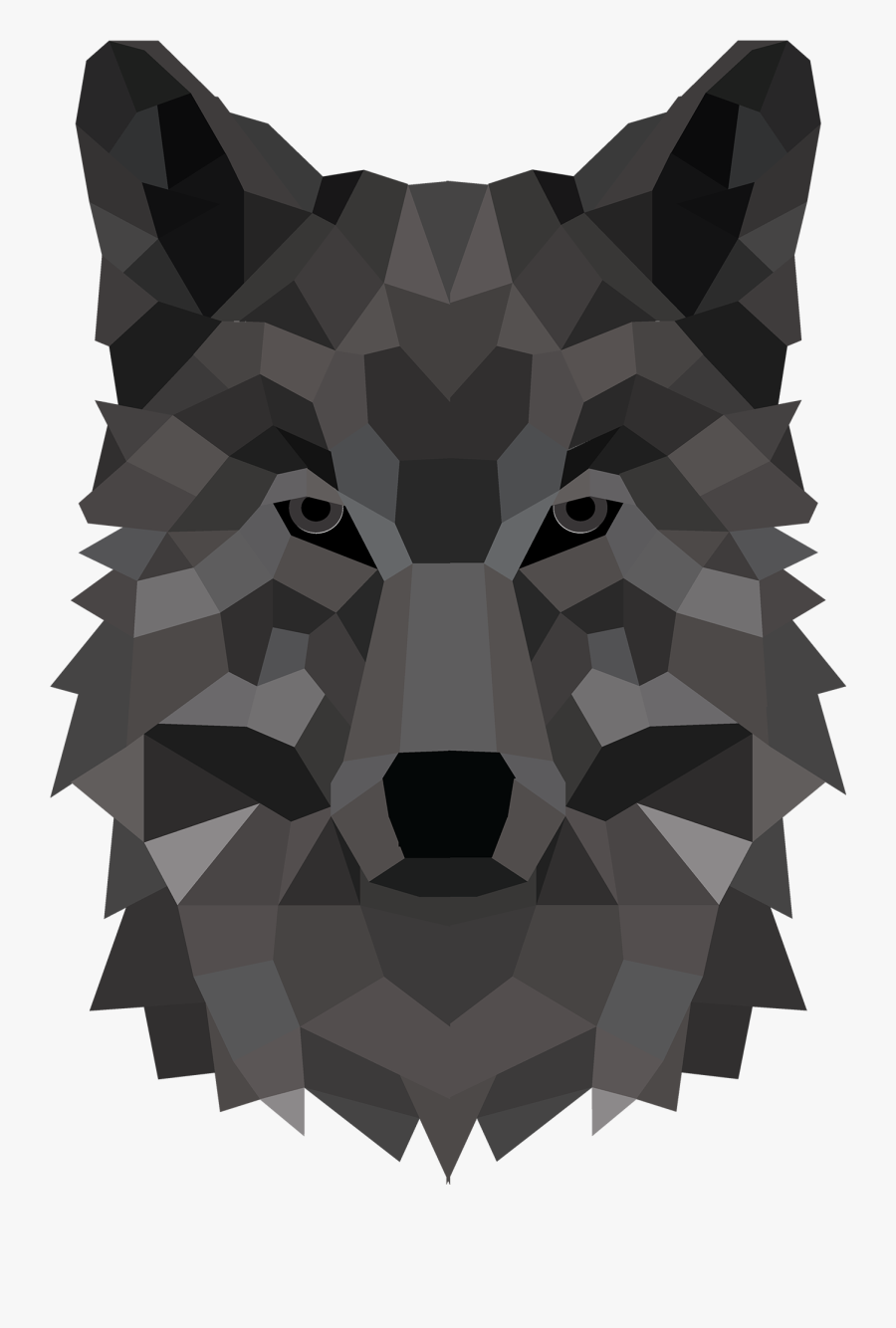 Black Wolf Head - Alpha Black Wolf, Transparent Clipart