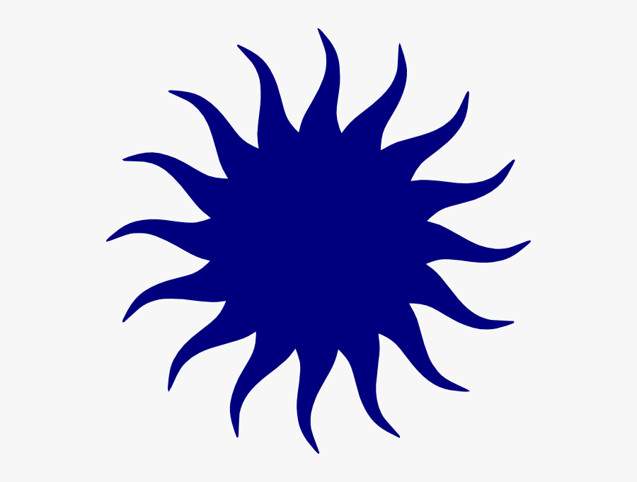 Navy Blue Sun Svg Clip Arts - Transparent Sun Clipart Black And White, Transparent Clipart