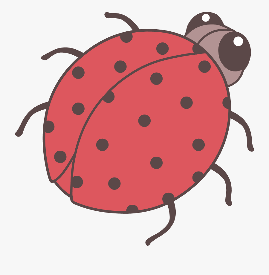 Cute Red Ladybug Clip Art - Cute Bugs Png, Transparent Clipart