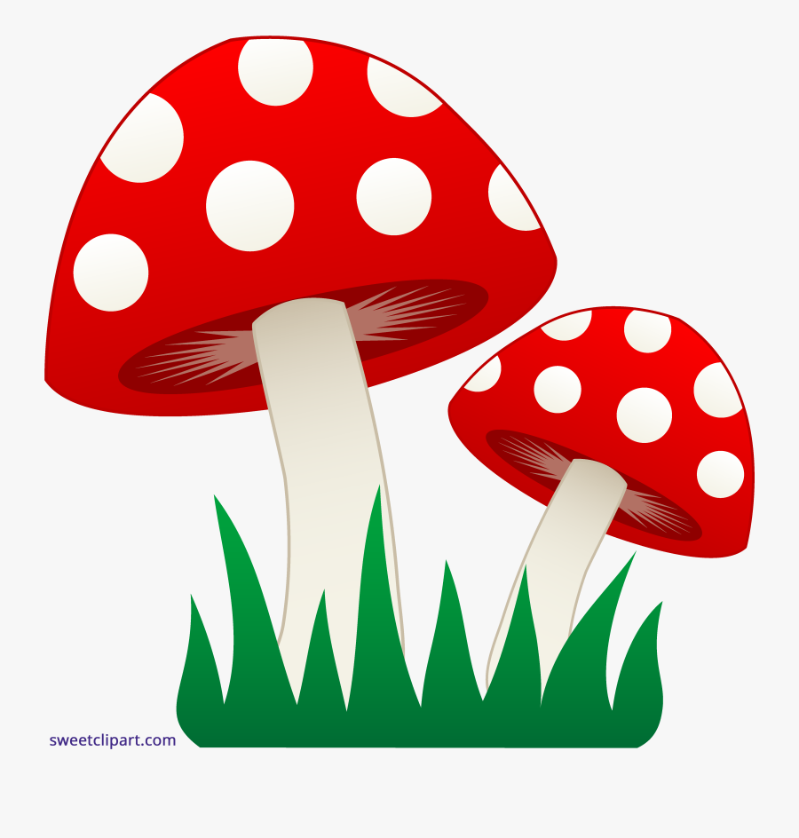 Mushrooms In Grass Clipart - Mushroom Clipart, Transparent Clipart