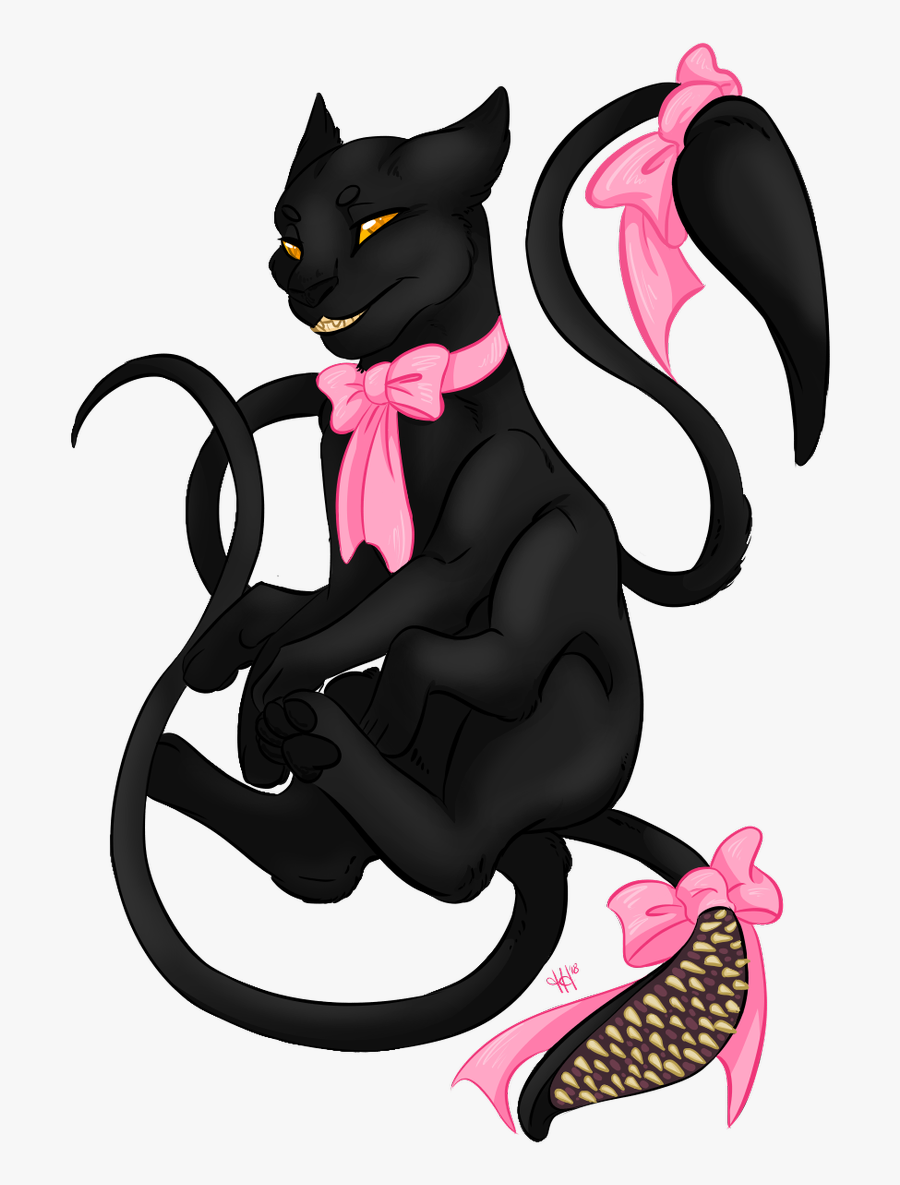Evil Black Cat Clipart - Displacer Beast Girl 5e, Transparent Clipart
