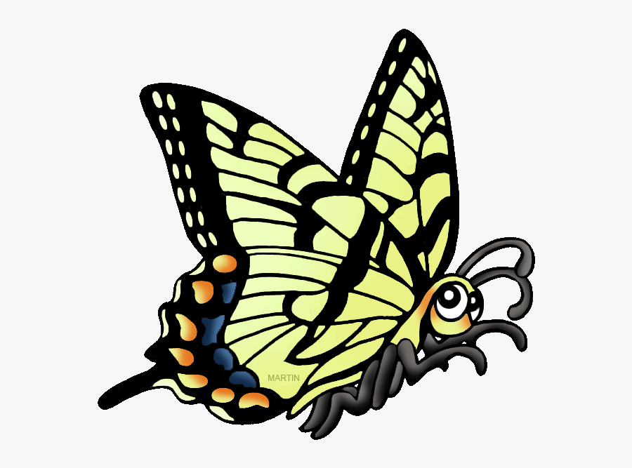 Georgia Clipart Ga State - Tiger Swallowtail Butterfly Cartoon, Transparent Clipart