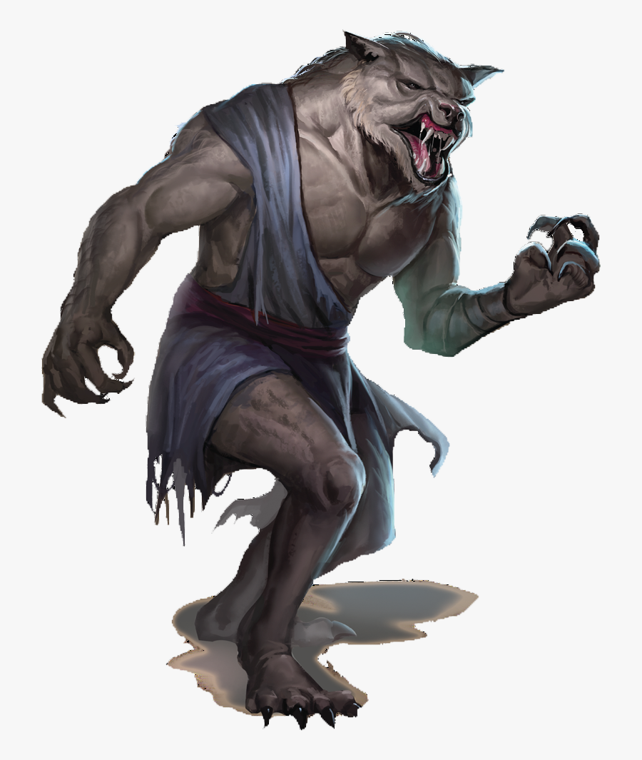Clip Art Oblivion Werewolf - D&d Werewolf, Transparent Clipart