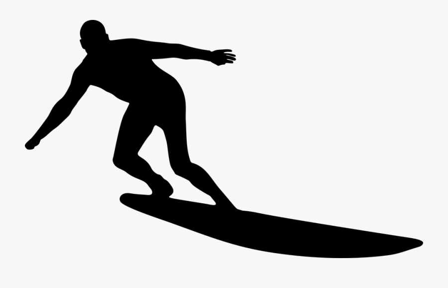 Surfing Clipart Black And White - Surfer Clip Art, Transparent Clipart