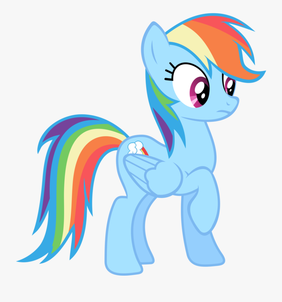 Unicorn Clipart Rainbow Hair - Vector My Little Pony, Transparent Clipart