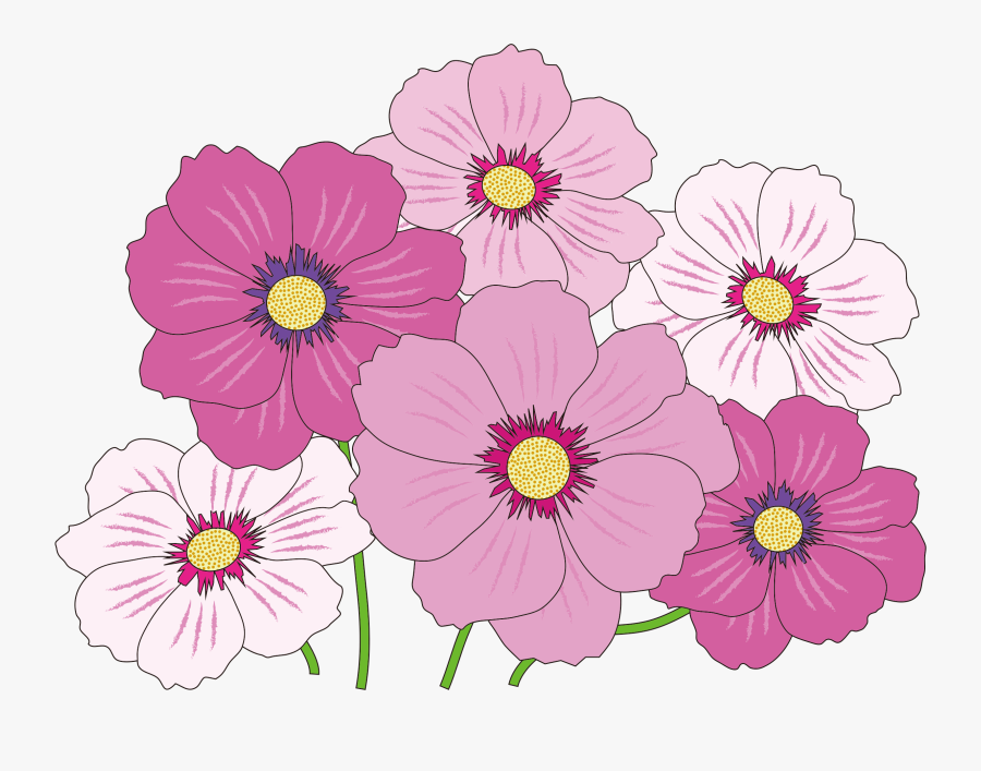This Free Icons Png Design Of Pink And White Flowers - Flowers Pink Clip Art, Transparent Clipart