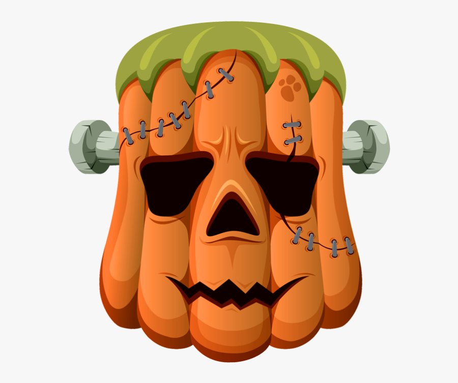Frankenstein Halloween Clip Art Jack - Frankenstein Jack O Lantern Png, Transparent Clipart