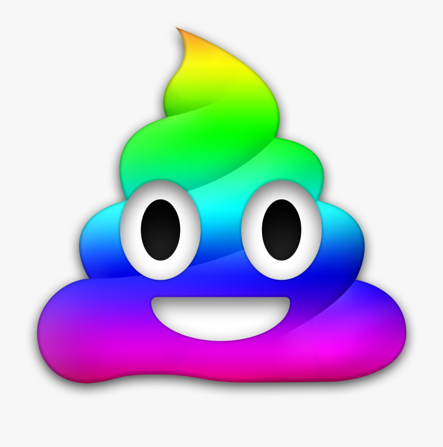 Megaphone Clipart Emoji - Rainbow Poop Emoji Png, Transparent Clipart