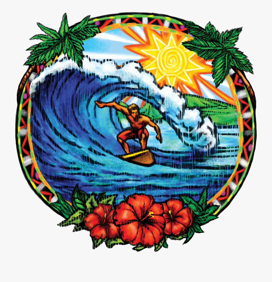 Transparent Siesta Clipart - Stickers Hawaii Surf, Transparent Clipart