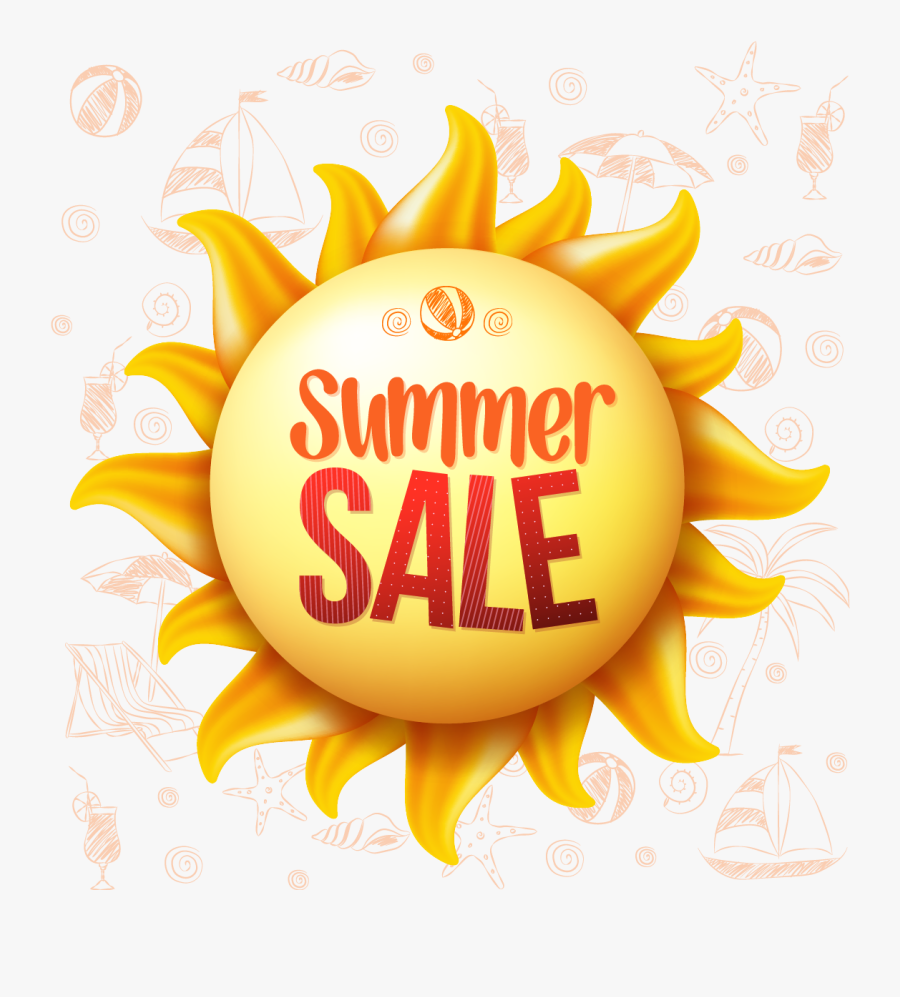 Transparent Summer Sale Clipart - Summer Drinks Sale Background, Transparent Clipart