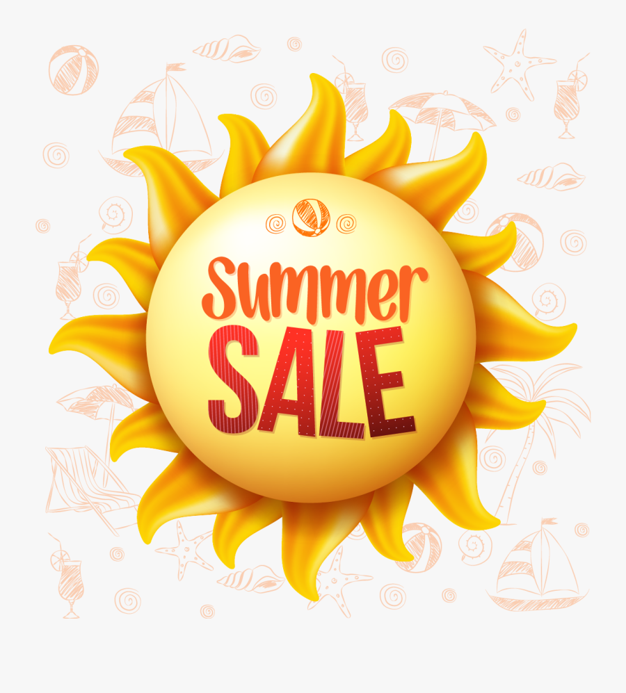 Transparent Summer Sale Clipart - Summer Drinks Sale Background , Free ...