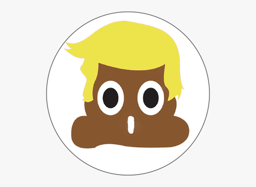 Trump Poop Emoji Button - Trump Poop Emoji, Transparent Clipart