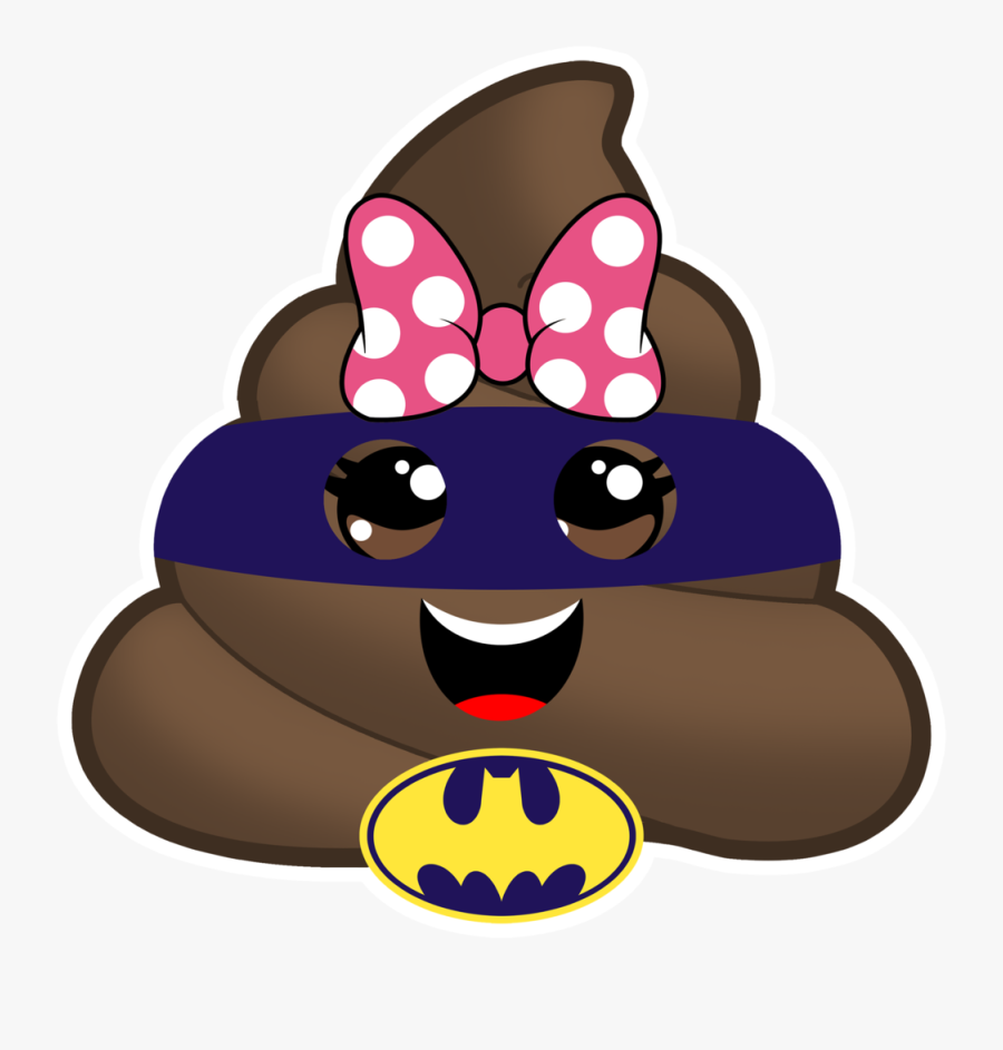 Bat Poop Emoji - Black And White, Transparent Clipart