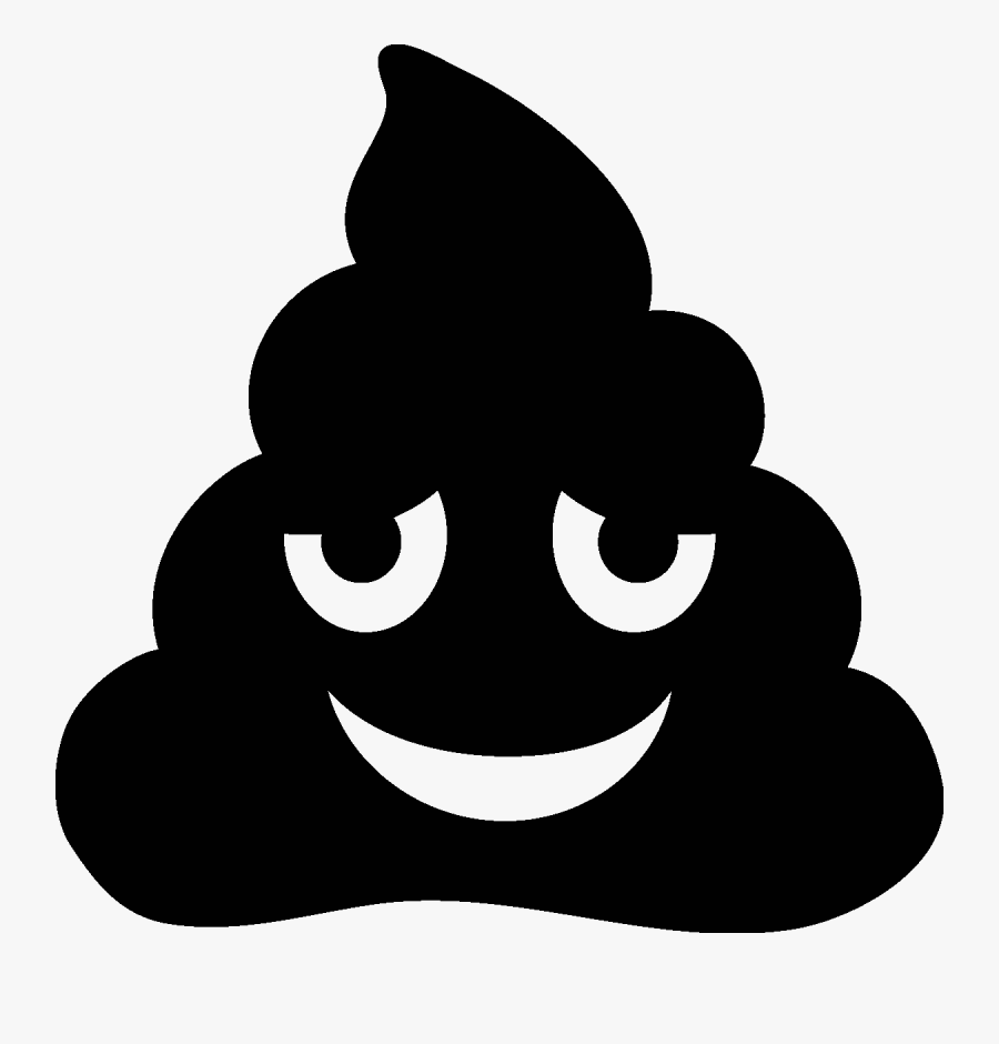 Pile Of Poo Emoji Feces Cdr - Poop Emoji Silhouette, Transparent Clipart
