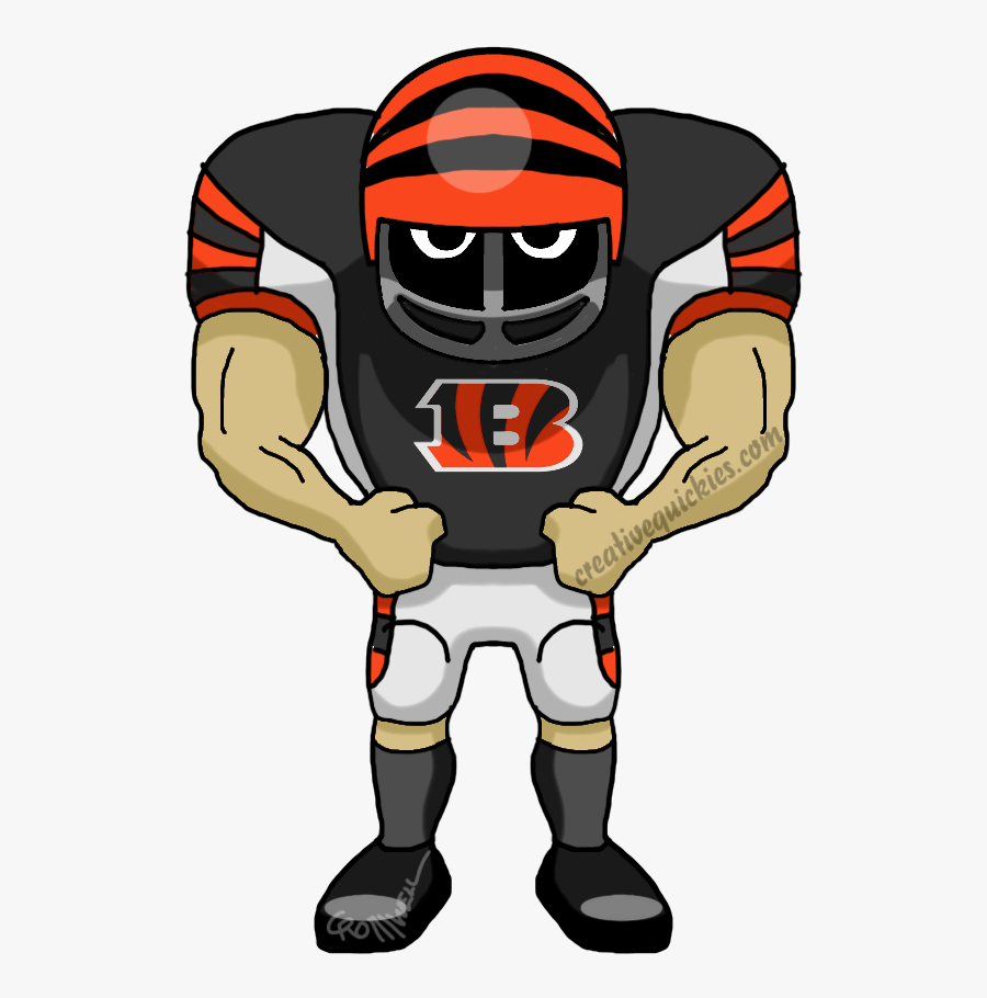 Cincinnati Ohio Bengals - Cartoon Eagles Football Player, Transparent Clipart