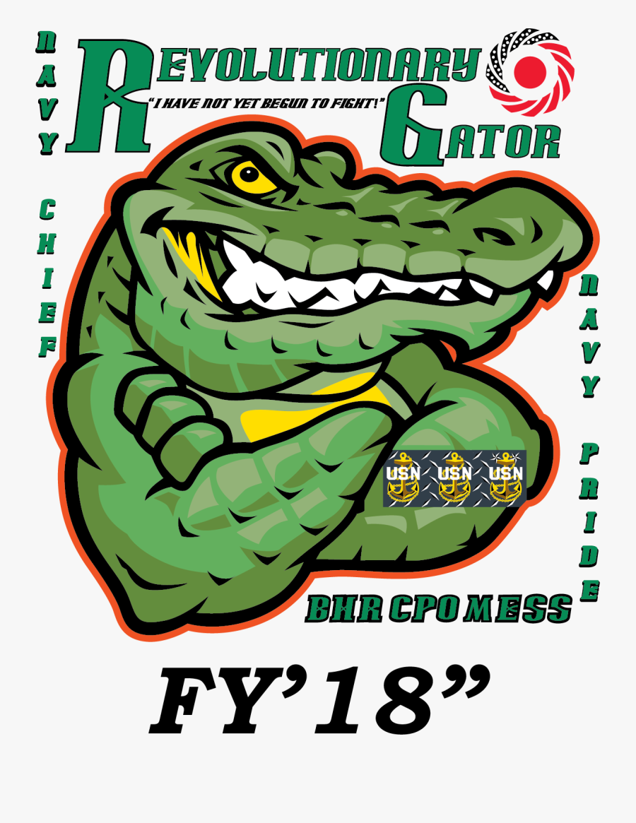 Uss Bhr Revolution Gator - Gator Mascot, Transparent Clipart
