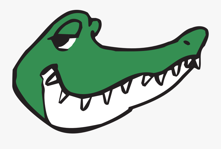 Alligator Head Smile Free Picture - Cartoon Alligator Face, Transparent Clipart