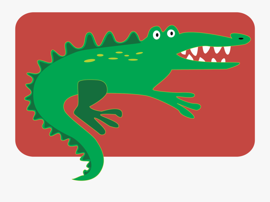 Fun Alligator Vector Clip Art - American Crocodile, Transparent Clipart